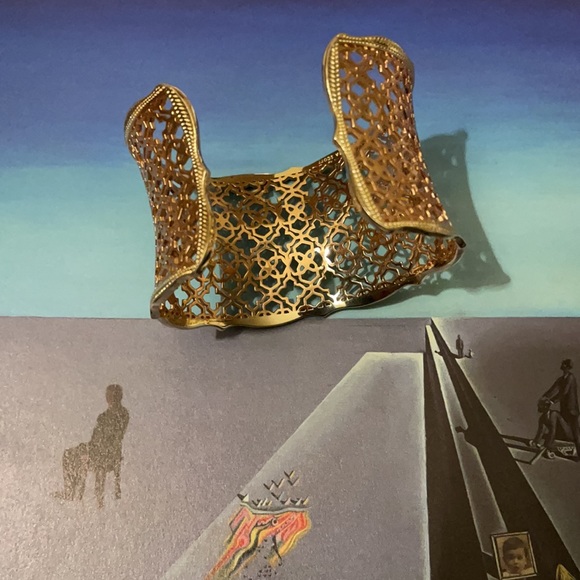 Kendra Scott Candice Gold Filigree Cuff - Picture 4 of 5